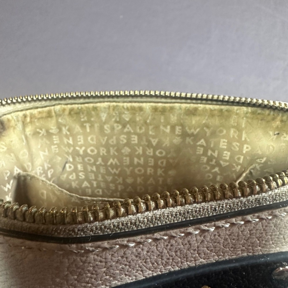 Kate Spade New York Berkeley Lane Hanna Cream Black Leather Crossbody Purse Bag‎ - Picture 13 of 16